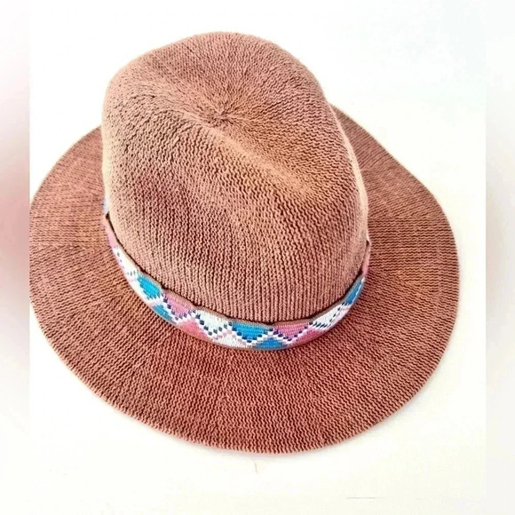 PrAna Cybil Knit Fedora Hemp and Organic Cotton Floppy‎ Brown Hat One Size - Picture 3 of 9